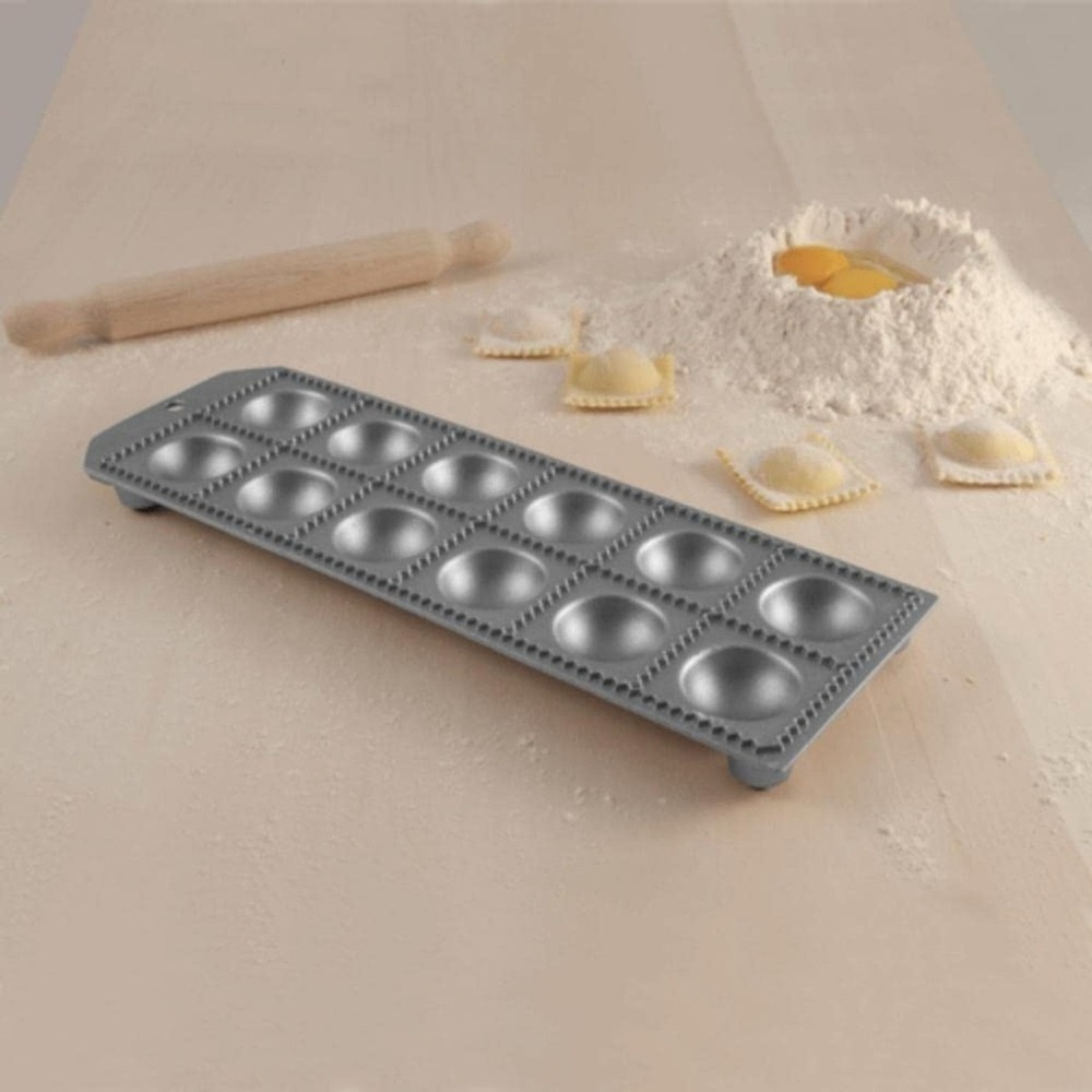 EPPICOTISPAI Ravioliera ravioli mould with rolling pin